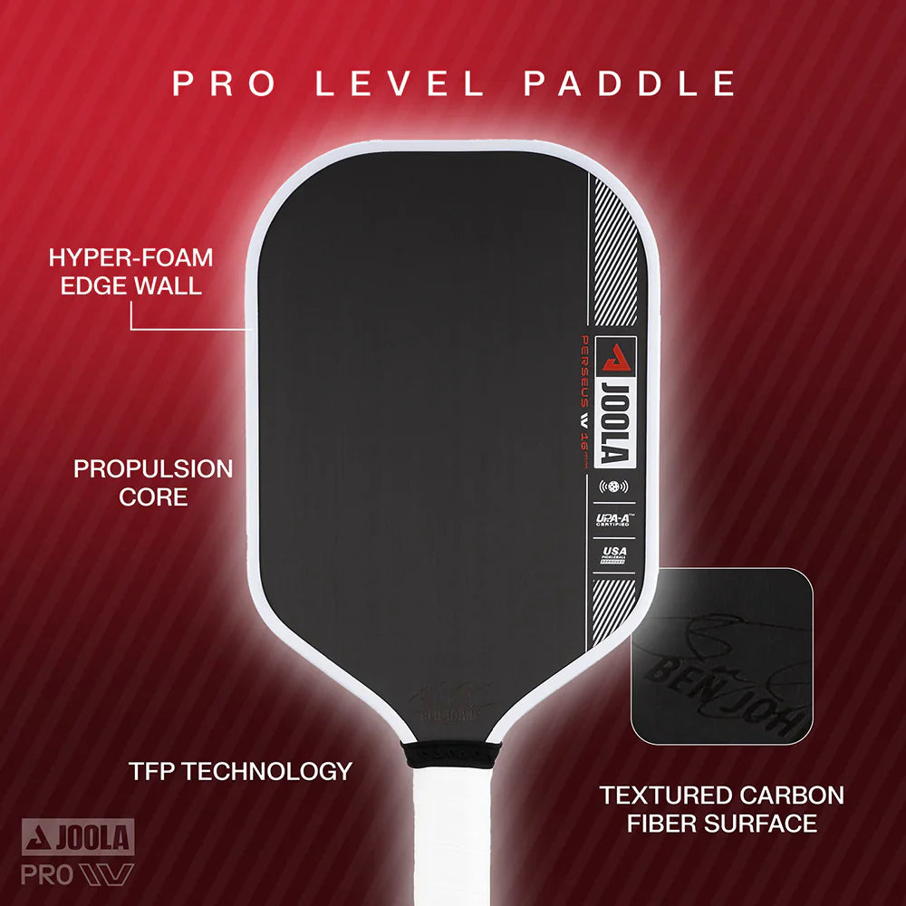 JOOLA Ben Johns Perseus Pro IV 16mm Pickleball Paddle