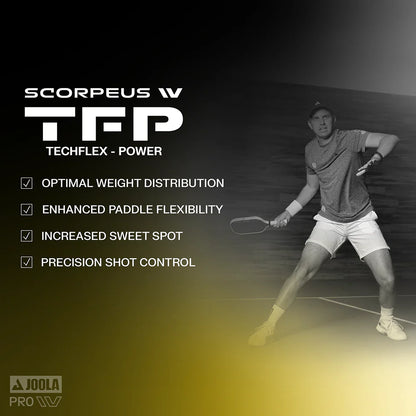 JOOLA COLLIN JOHNS SCORPEUS PRO IV 16MM PICKLEBALL PADDLE